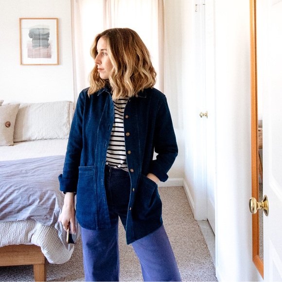 Sezane Will jacket NWOT size S indigo - Picture 1 of 4